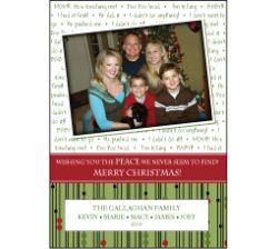 Family Peace Photo Christmas Card