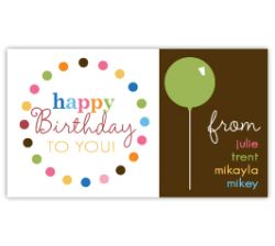 Birthday Balloon Gift Card