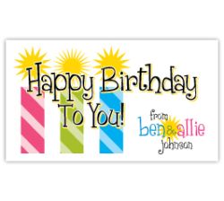 Happy Birthday Candles Gift Card