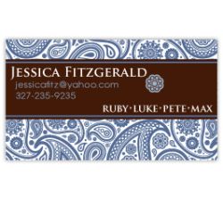 Passion Paisley Brown Calling Card