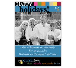 Color Splash on Black Photo Holiday Card