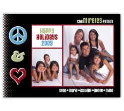 Peace Love Rock Photo Holiday Card