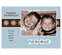Snowflake Ribbon Photo Holiday Card