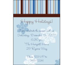 Blue Whimsy Holiday Invitation, 16 count