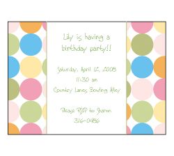 Disco Dots Multi Party Invitation, 16 count