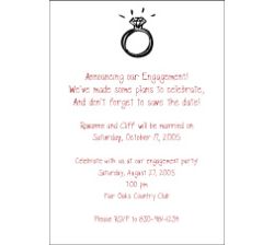 Engagement Ring Invitation, 16 count